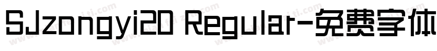 SJzongyi20 Regular字体转换